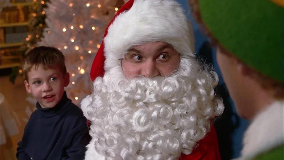 Fake Santa talks to Buddy the Elf in 'Elf'